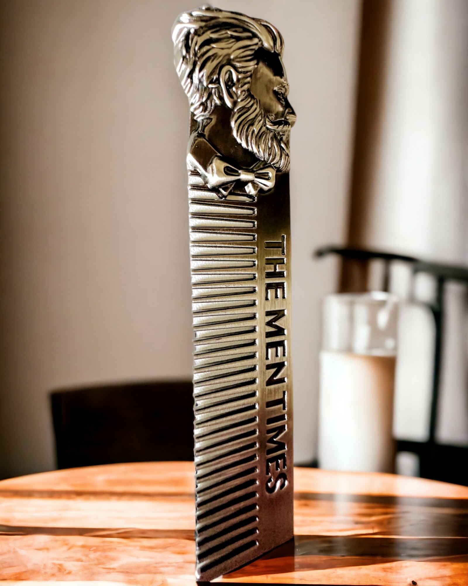 GroomMaster - Eleganter Metallkamm mit Gravur, personalisierte Gravur