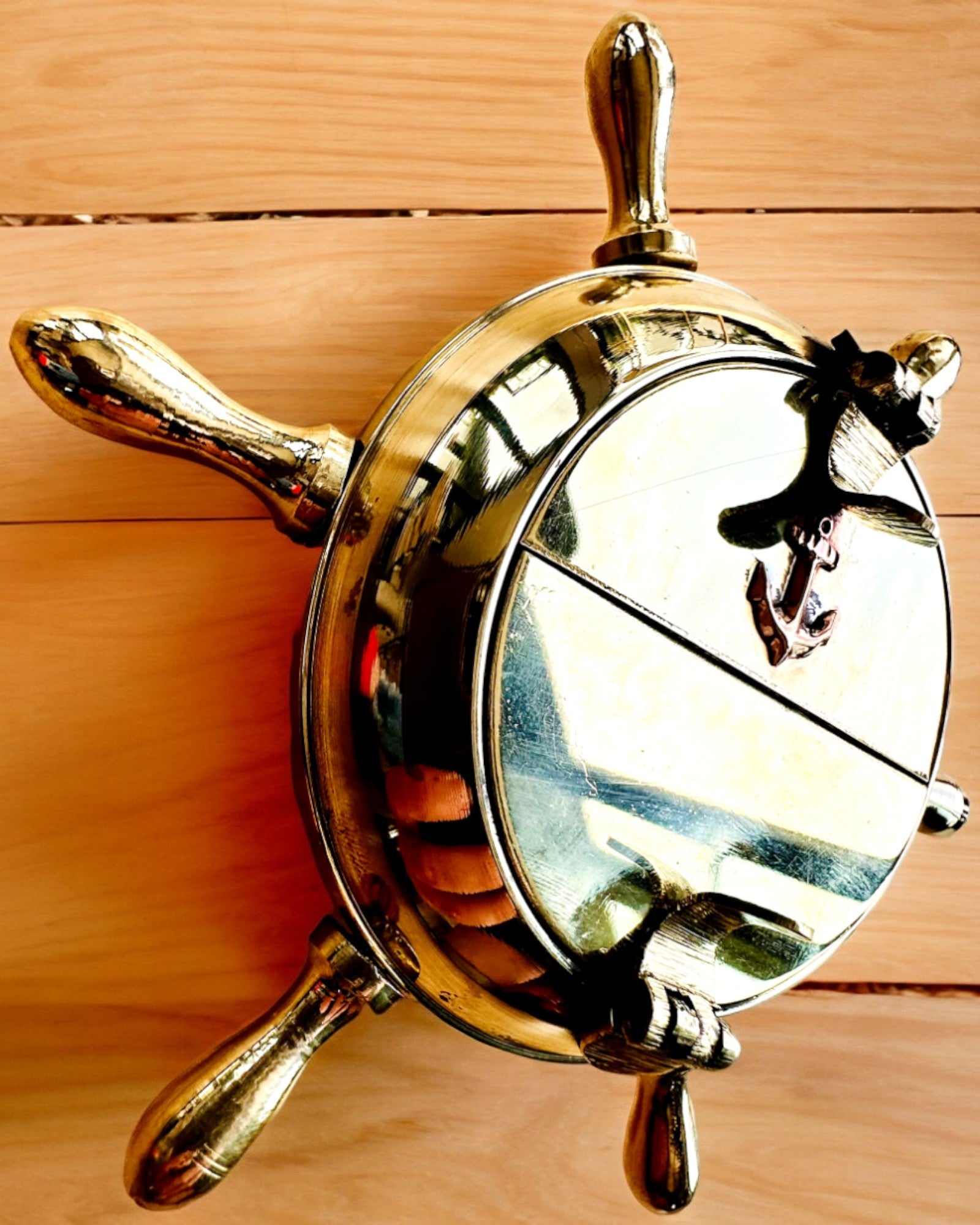 Messing-Kapitäns-Aschenbecher - Option zur Personalisierung als Geschenk mit Gravur, handgefertigt