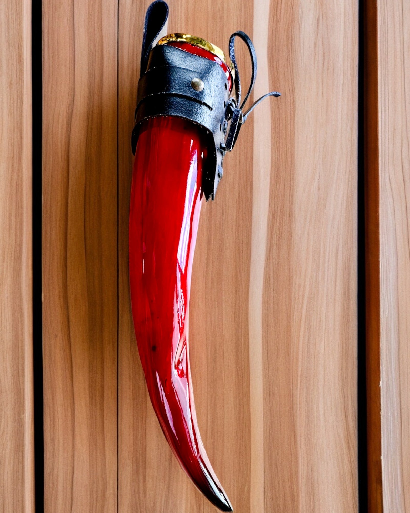 Kriegerhornbecher - Rot - mit Gravur personalisierbar