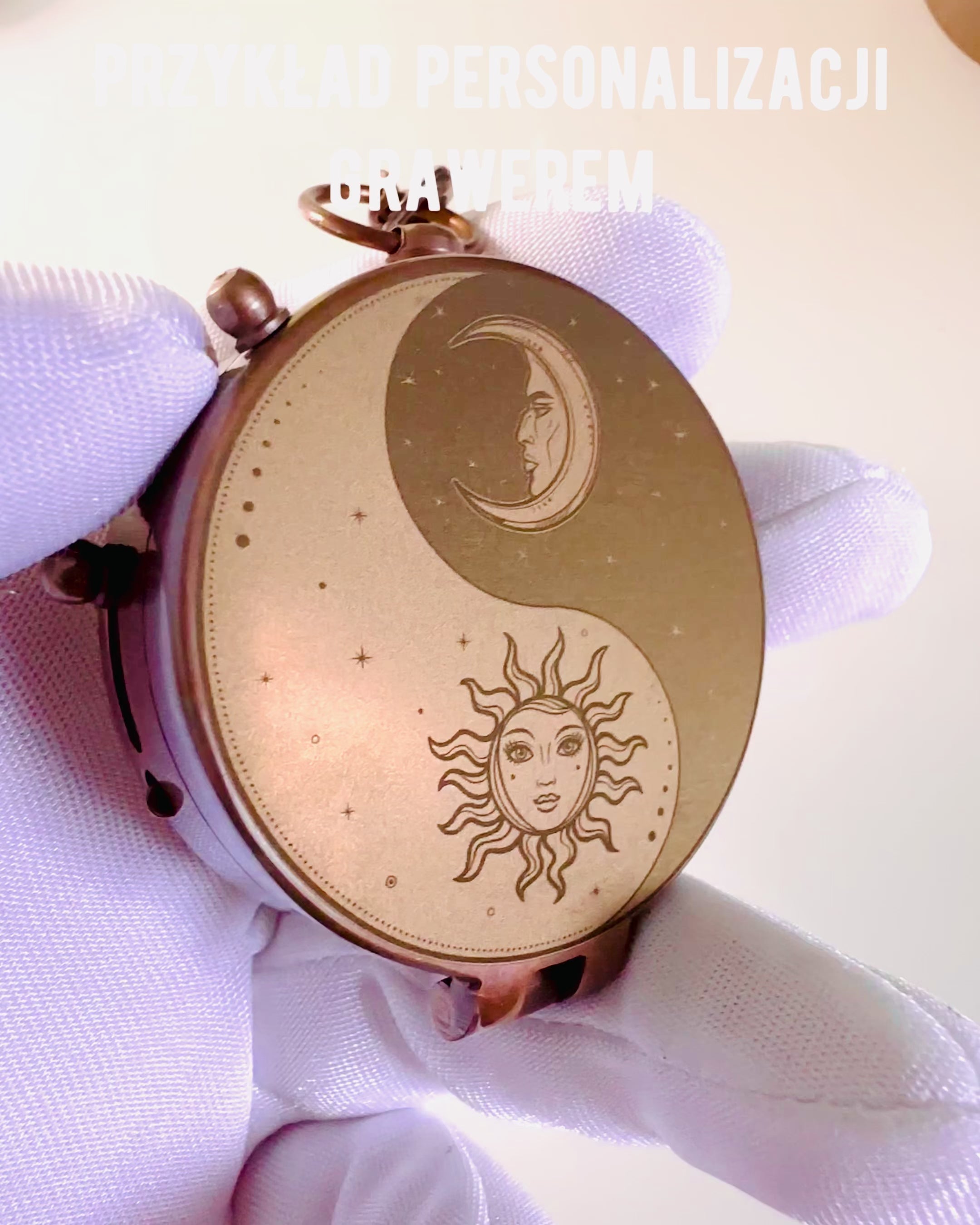 Kompass Indischer Odysseus – Retro-Entdecker-Perle - Möglichkeit zur Gravur