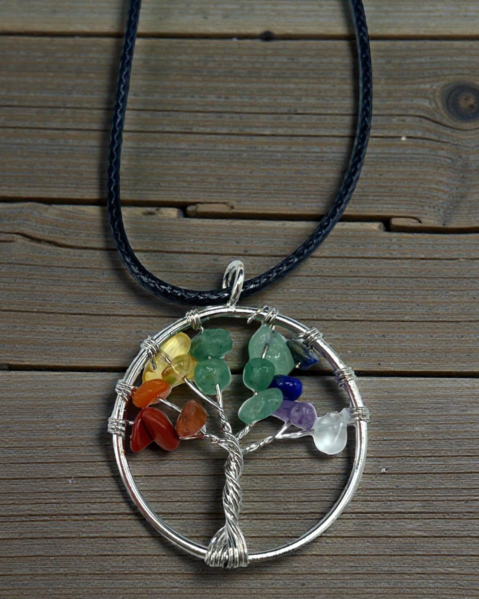 Halskette Baum des Lebens Chakra-Gleichgewicht – Natursteine