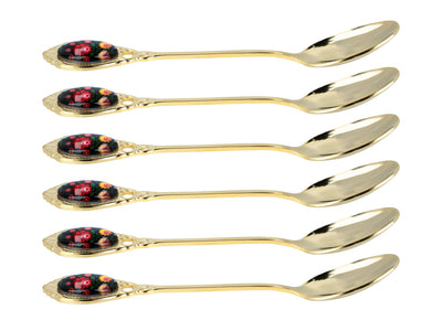 Mit 24K Gold beschichtete Löffelchen Kujawskie, schwarz