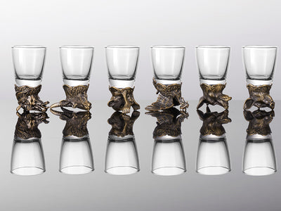 Set aus 12 Gläsern 25ml + Krug 250ml mit Möglichkeit zur Personalisierung durch Gravur