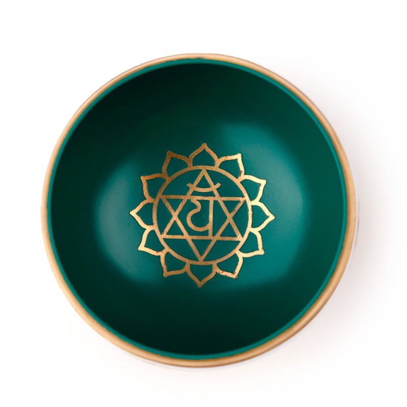 Singende Schale - grünes Chakra, Durchmesser 10 cm, Höhe 5 cm
