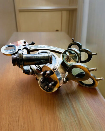 Sekstant Premium mit antikem Kompass - Personalisierung mit Gravur möglich