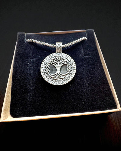 Amulett Baum des Lebens mit Gravurmöglichkeit - Halskette "Vitalität der Natur", Personalisierung