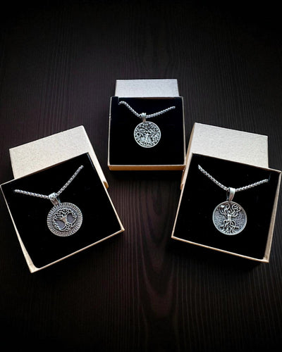 Amulett Baum des Lebens mit Gravurmöglichkeit - Halskette "Vitalität der Natur", Personalisierung