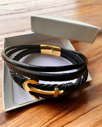 Herrenarmband Anker der Eleganz mit Gravuroption als Geschenk