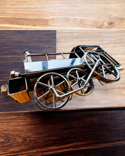 Lokomotive aus Eisen „Retro Express“ – Dekoration, Modell, handgefertigt mit Gravurmöglichkeit als Geschenk