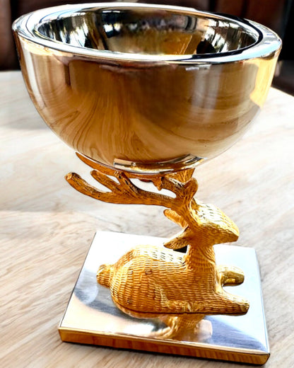 Dekorative Schale "Jelenie Trofeum" – Handarbeit aus Indien, Personalisierung mit Gravur