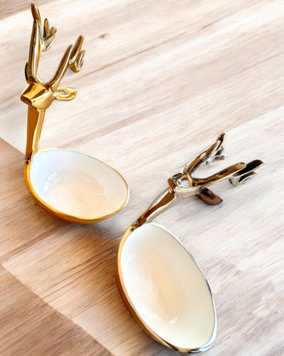 Elegante Schale Gehörnte Schönheit – Handarbeit aus Indien, Personalisierung mit Gravur