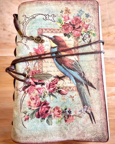 Vintage Memoire Notizbuch mit personalisierter Gravur - 3 Designs zur Auswahl, Notizbuch als Geschenk