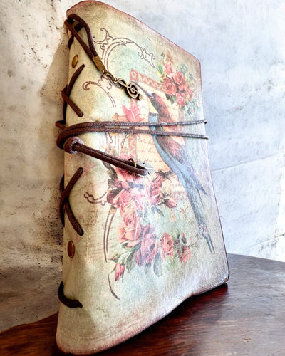 Vintage Memoire Notizbuch mit personalisierter Gravur - 3 Designs zur Auswahl, Notizbuch als Geschenk