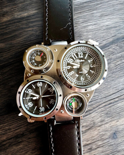 Survival-Uhr „Explorer 4in1“, Möglichkeit zur Personalisierung mit Gravur als Geschenk