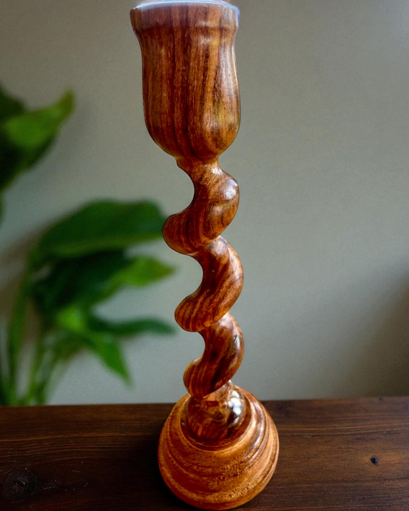 Set aus 3 Kerzenhaltern „Spirallicht“ 25 cm Höhe, Möglichkeit der Personalisierung mit Gravur als Geschenk