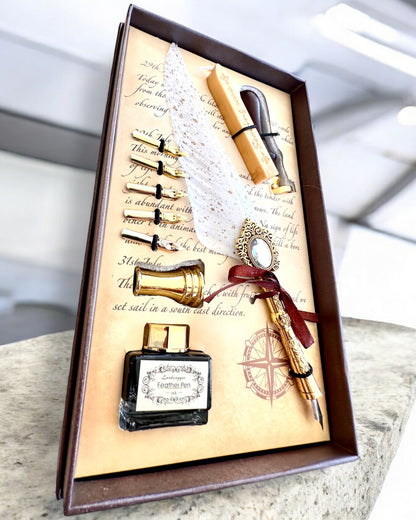 Kalligrafie-Set "Eleganz in der Praxis" mit Gravuroption, als Geschenk. 2 Farbvarianten zur Auswahl