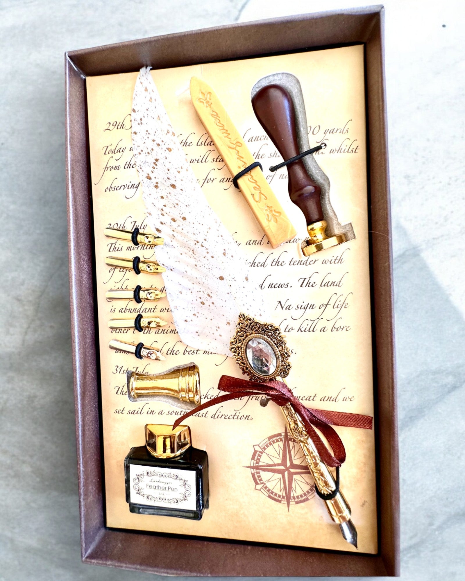 Kalligrafie-Set "Eleganz in der Praxis" mit Gravuroption, als Geschenk. 2 Farbvarianten zur Auswahl