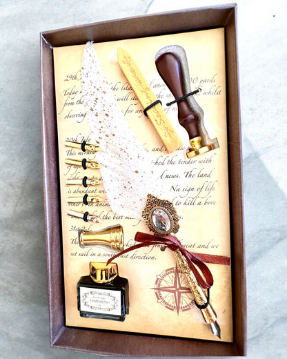 Kalligrafie-Set "Eleganz in der Praxis" mit Gravuroption, als Geschenk. 2 Farbvarianten zur Auswahl