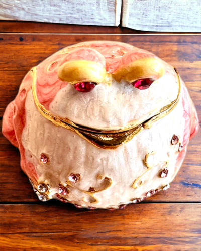 Elegante dekorative Schatulle "Froschschatz" als Geschenk mit Personalisierung, mit Gravuroption