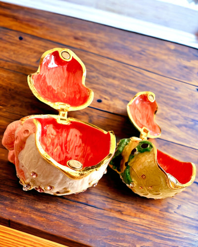 Elegante dekorative Schatulle "Froschschatz" als Geschenk mit Personalisierung, mit Gravuroption