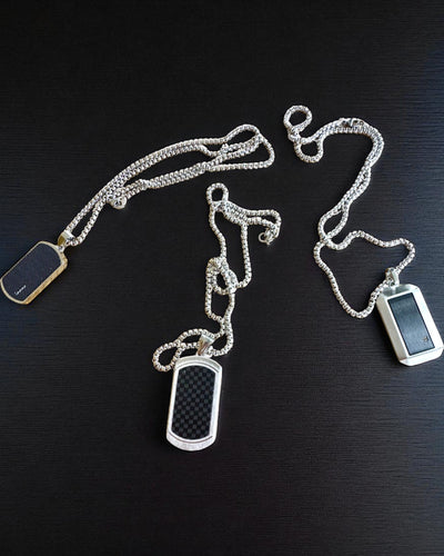 Herren Halskette Dog Tag „SteelVision“ – Edelstahl, 15 Varianten, Personalisierung mit Gravur
