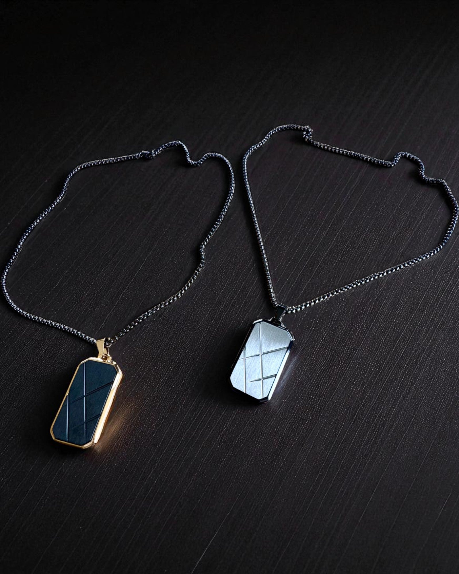 Herren Halskette Dog Tag „SteelVision“ – Edelstahl, 15 Varianten, Personalisierung mit Gravur