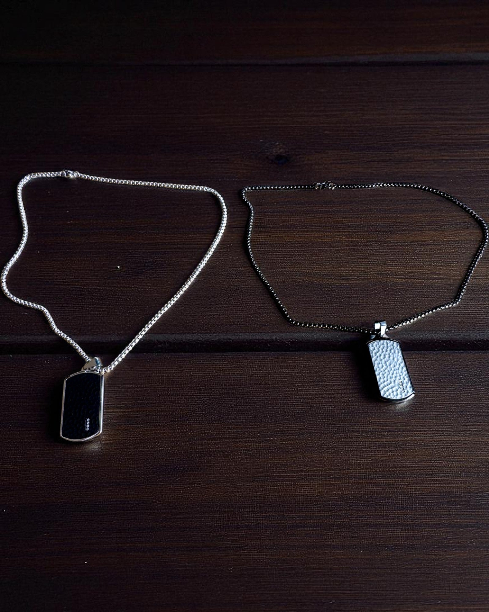 Herren Halskette Dog Tag „SteelVision“ – Edelstahl, 15 Varianten, Personalisierung mit Gravur