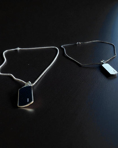 Herren Halskette Dog Tag „SteelVision“ – Edelstahl, 15 Varianten, Personalisierung mit Gravur