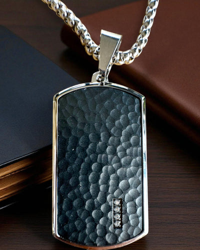 Herren Halskette Dog Tag „SteelVision“ – Edelstahl, 15 Varianten, Personalisierung mit Gravur