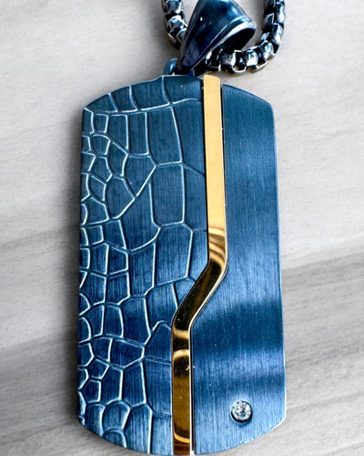 Herren Halskette Dog Tag „SteelVision“ – Edelstahl, 15 Varianten, Personalisierung mit Gravur