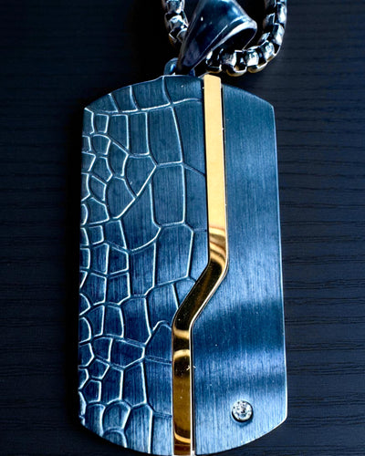 Herren Halskette Dog Tag „SteelVision“ – Edelstahl, 15 Varianten, Personalisierung mit Gravur