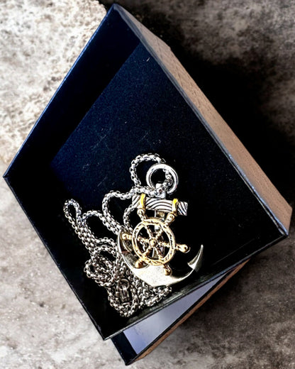 Amulett Morski "Kotwica Kapitana", Halskette mit Gravuroption als Geschenk