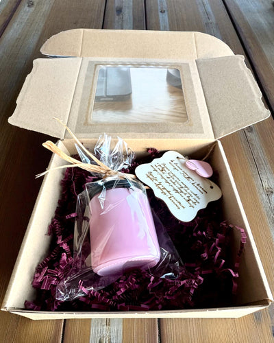 Intentionale Sojakerze Rosenquarz – Liebe, Harmonie und Herzensfrieden, 250 ml, personalisierbar als Geschenk