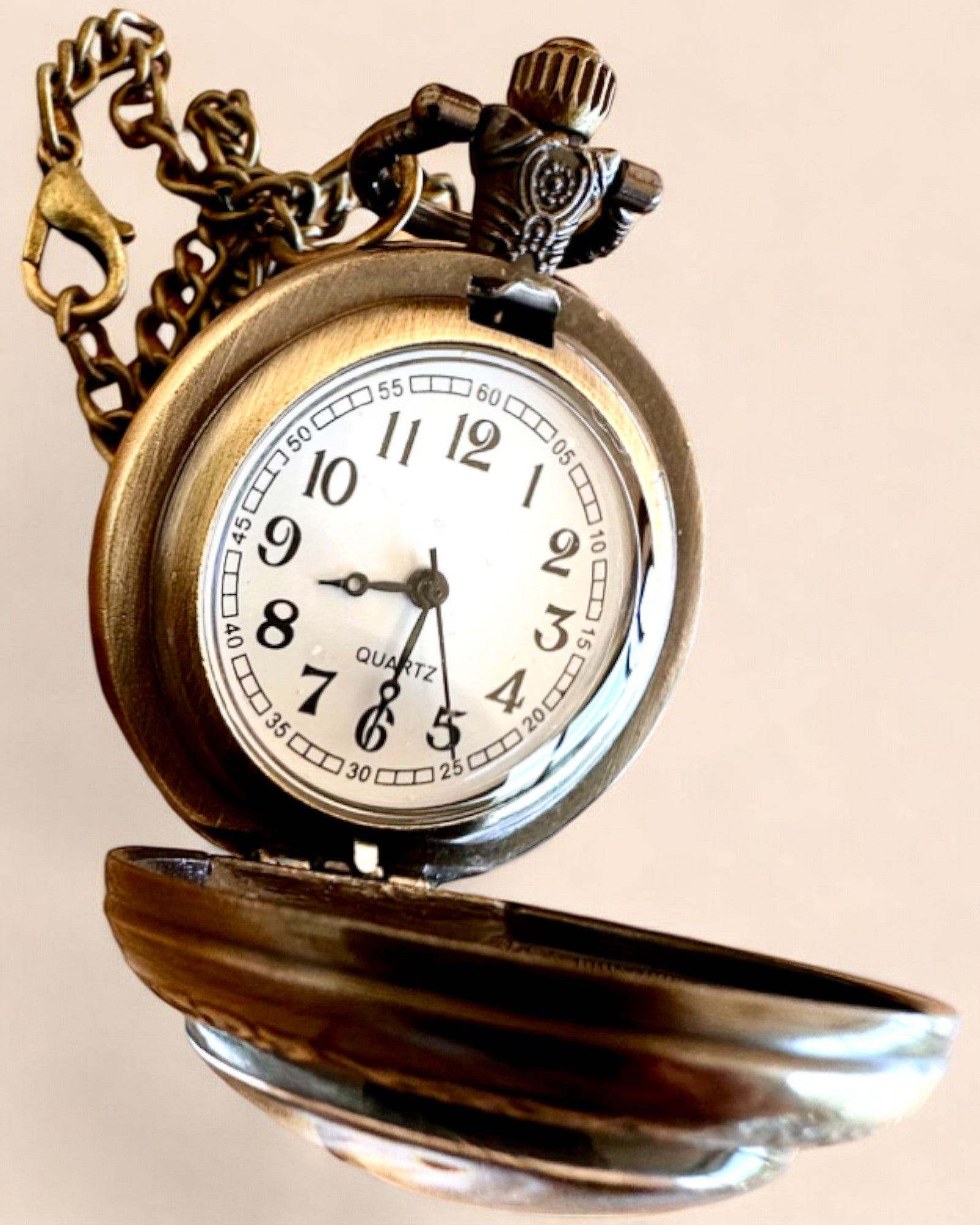 Taschenuhr Unicorn Elegance mit Kette, Einhorn-Motiv, kostenlose Gravur auf Bestellung