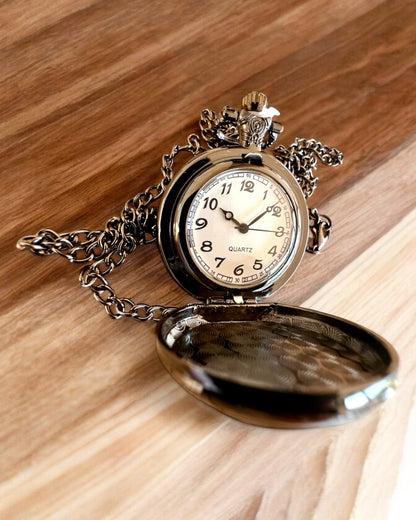 Taschenuhr "Tygriseleganz" aus Edelstahl mit Gravuroption als Geschenk