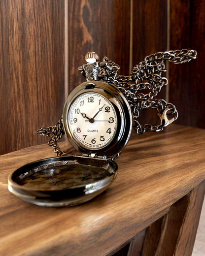 Taschenuhr "Tygriseleganz" aus Edelstahl mit Gravuroption als Geschenk