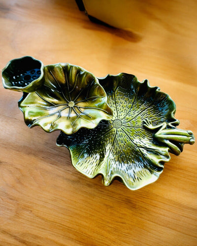 Eleganter Metallhalter für Räucherstäbchen Lotusblatt - 4 Varianten zur Auswahl, Möglichkeit der Personalisierung mit Gravur als Geschenk