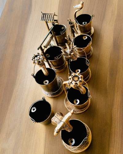 Stilvoller Metall-Aschenbecher "Rustic Charm" 19-23 cm Höhe, 8 Varianten zur Auswahl, Gravur auf Wunsch