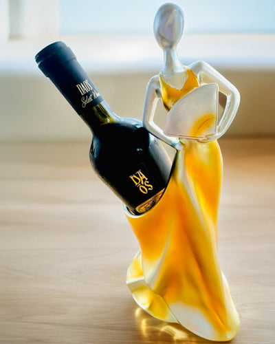 Eleganter Flaschenhalter - Damenstatue - Personalisierung mit Gravur, 2 Varianten zur Auswahl