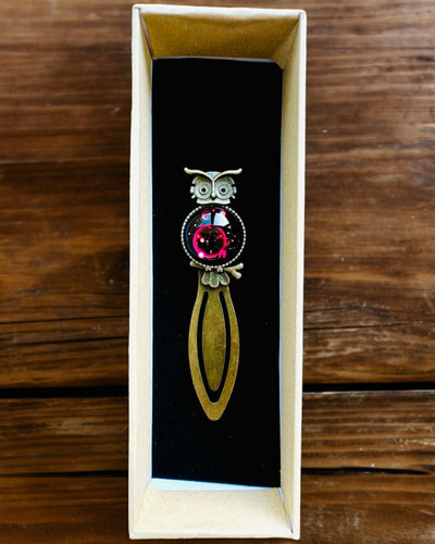 Lesezeichen "Eule mit Konstellationen" - 12 Varianten zur Auswahl, Personalisierung mit Gravur