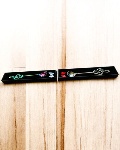 Eleganter Löffel mit Violinschlüssel – Personalisiert als Geschenk, 2 Farbvarianten zur Auswahl