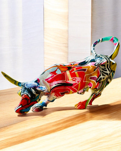 Dekorative Skulptur Stier "BullArt" – Einzigartige Kunst mit Gravuroption - 4 Farbvarianten, als personalisiertes Geschenk