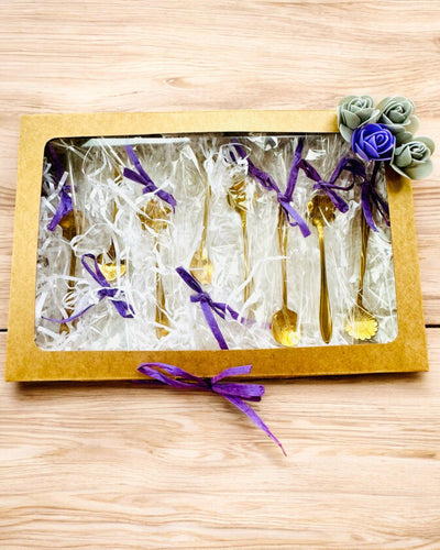 Zestaw Łyżeczek "Kwiatowa Rapsodia" - Personalisierung mit Gravur als Geschenk, 2 Varianten zur Auswahl