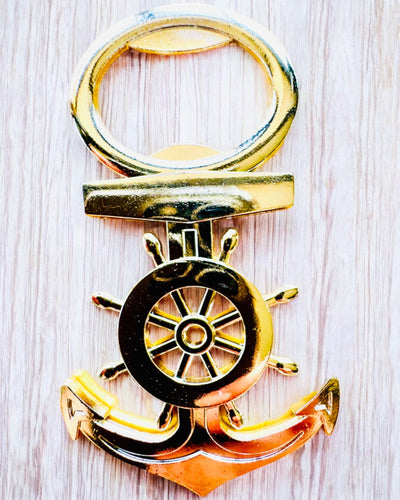 Kapitänsflaschenöffner - personalisierbar mit Gravur, Farbe Silber