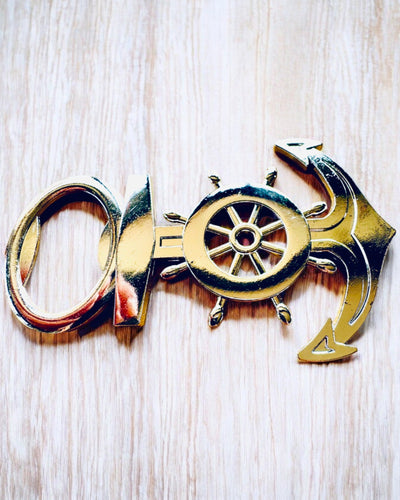 Kapitänsflaschenöffner - personalisierbar mit Gravur, Farbe Silber