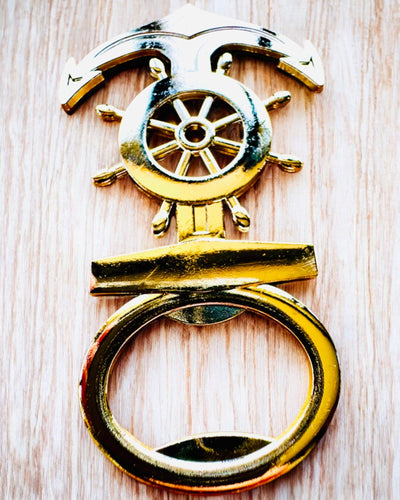 Kapitänsflaschenöffner - personalisierbar mit Gravur, Farbe Silber