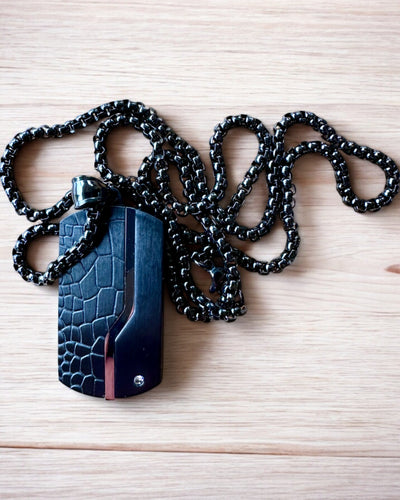 Herren Halskette Dog Tag „SteelVision“ – Edelstahl, 15 Varianten, Personalisierung mit Gravur