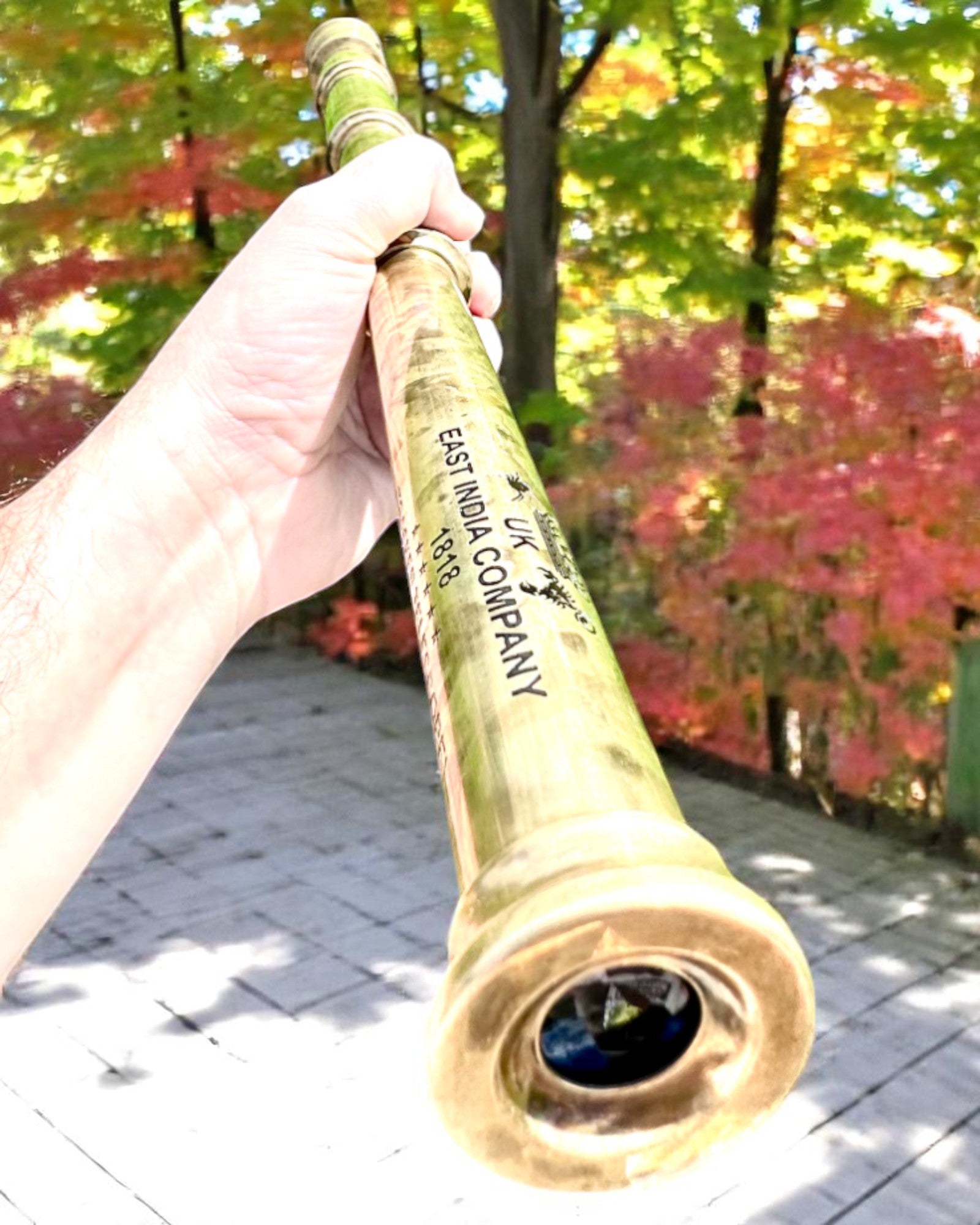 Königliches Fernrohr „Voyager 1818“ – Exklusiv, Messing, 83 cm, handgefertigt, Etui aus echtem Leder – Sammleredition, Personalisierung mit Gravur als Geschenk