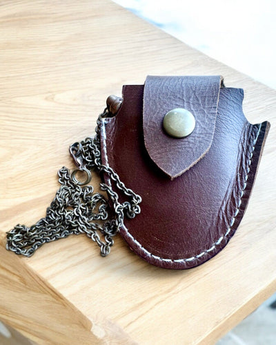 Vintage Look - Vergrößerungsglas mit Glaslinse und Lederetui, personalisierbar mit Gravur