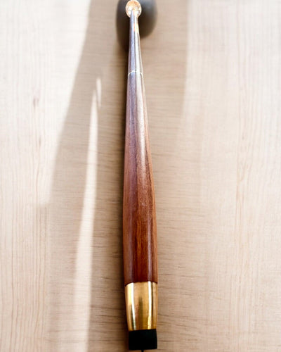 Spazierstock "Diamant in Bronze" - Handgefertigt aus Holz, Gravur möglich